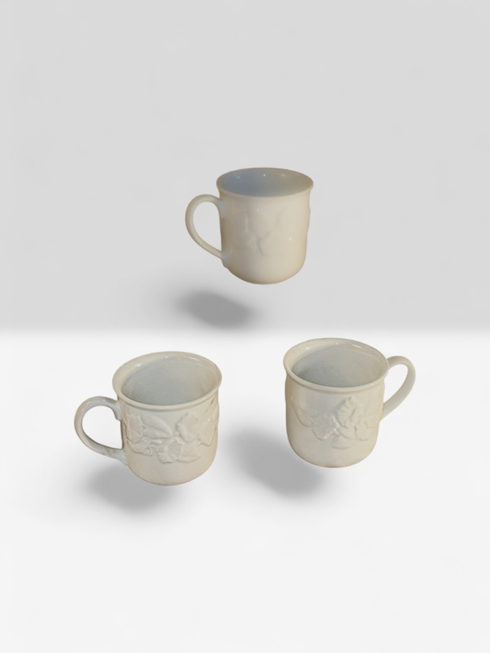 Lenox Mugs Set of 3, Vintage Garden Vines Tea Mugs